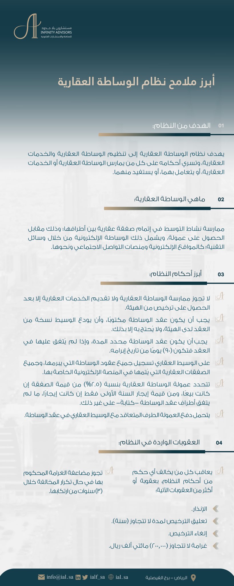 أبرز ملامح نظام الوساطة العقارية